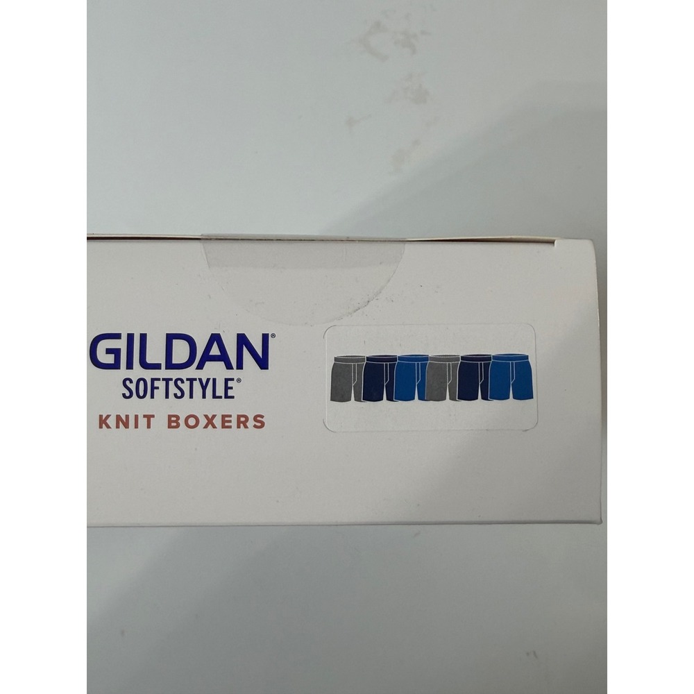 Gildan Knit Boxers Mens Medium Multicolor New 6 Pack Slim Fit Softstyle - Picture 2 of 3
